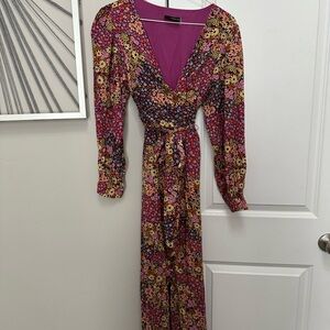 Vici Multicolor Floral Long Sleeve Dress